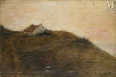 une image représentant un tableau où l'on voit une personne allongée sur une colline