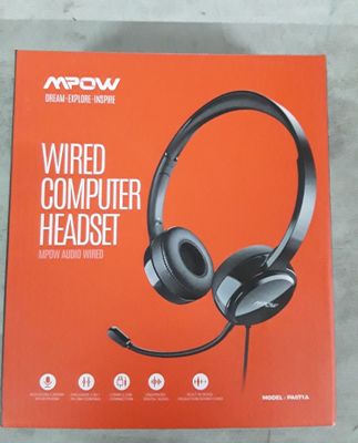 Casque d'ordinateur Filaire USB, MPOW PA071A, Microphone ant…