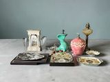a table with a lot of different items on it