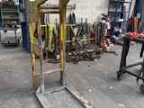 an image of a fork lifter in a garage