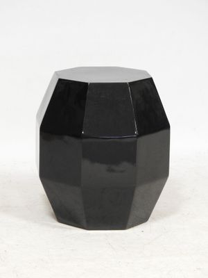 an image of a black hexagonal table on a white background