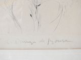 a drawing of a horse that is standing in front of a wall