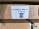 a label on the back of a box that says integrated monitor bracket set