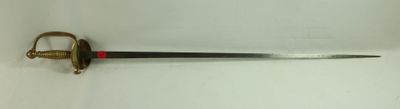 Epée d'officier type 1816, garde laiton doré monobranche, po…