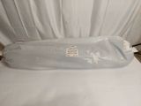 a bag of water sitting on top of a white table