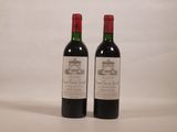 deux bouteilles de vin rouge posées l'une à côté de l'autre sur une surface blanche