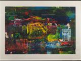 an image of a painting of a cityscape with buildings in the background