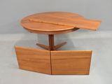 an image of a wooden table with two drawers