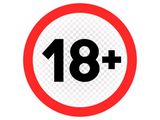 un panneau rouge et blanc portant le chiffre 18