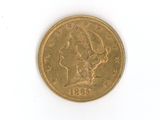 an image of a gold coin on a white surface