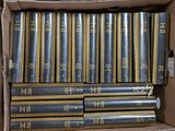 a box full of books that are sitting on a table