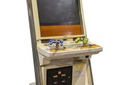 une petite console de jeux vidéo posée sur un support