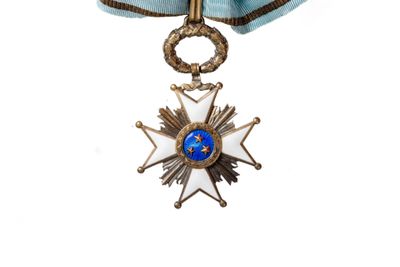 an image of a blue ribbon with a gold star on it