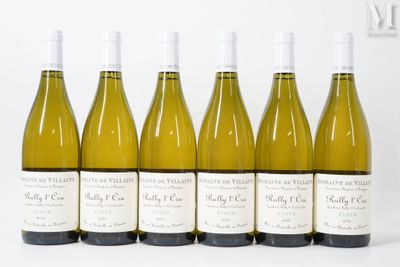 six bottles of wine are lined up in a row on a white surface