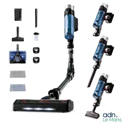 a close up of a vacuum cleaner and other cleaning items