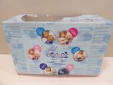 a box that has a picture of a baby in it