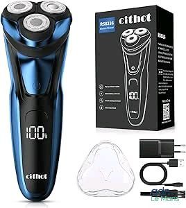 an image of a close up of a shaver with a box and charger