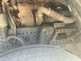 a close up view of the engine of an airplane