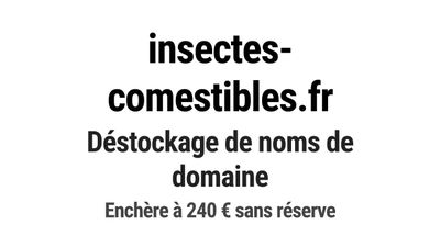 Nom de domaine insectes-comestibles.
