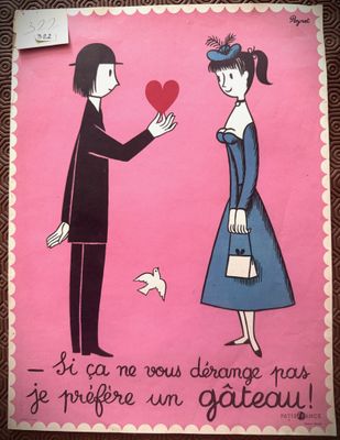 an image of a painting of a man giving a woman a heart