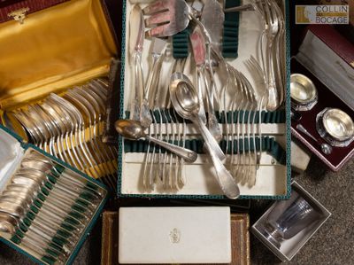 CHRISTOFLE Huit porte-étiquettes en métal argenté - Photo 1