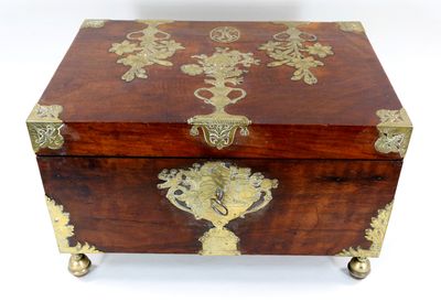 COFFRE de changeur de forme rectangulaire en bois de placage…