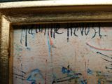 a picture of a picture of a painting with writing on it
