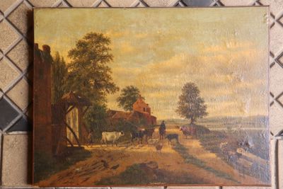 a picture of a painting on the wall of a house