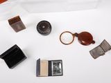 many different items that are on a white surface