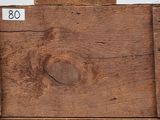 a wooden box with a number on it