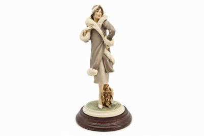 CAPODIMONTE - Vittorio TESSARO Statuette en porcelaine émail…
