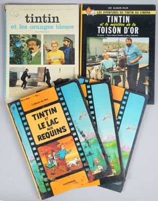 HERGÉ. Album-Film. Ensemble de 5 Albums.