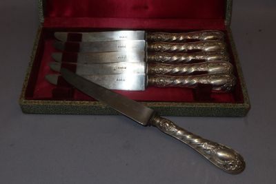 silverware in a red box with a knife and spoon in it