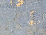 an image of a close up of a painting on a wooden surface