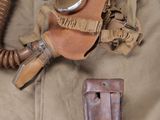an old gas mask and other items on the table