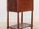 an image of a small wooden table with a drawer on top of it