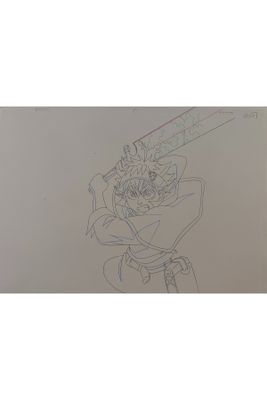 pencil drawing of a man holding a baseball bat on a sheet of paper