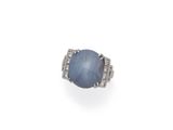 a star sapphire and diamond ring