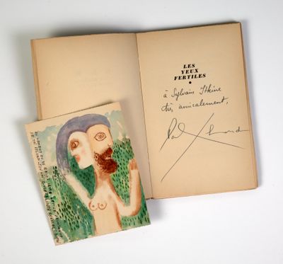 un livre ouvert avec la photo d'un homme barbu et celle d'un homme moustachu