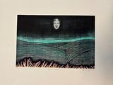 an image of a painting of a woman ' s face in the sky