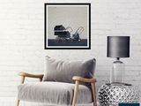 a picture of a chair and a lamp in a room