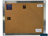 a picture of a piece of cardboard with some stickers on it