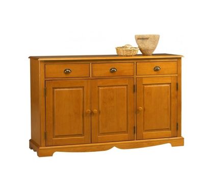 Buffet bas 3 portes et 3 tiroirs de Style Anglais en pin mie…