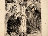 une image représentant un dessin en noir et blanc d'un homme sur une croix