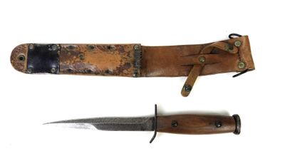 two different types of knives on a white background