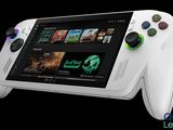 a close up of a video game controller with a game on the screen