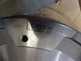 a close up of a metal object with a number on it