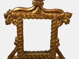 a picture of a gold picture frame on a white background