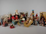 many figurines that are sitting on a table