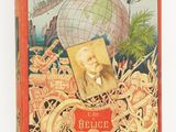 un vieux livre avec l'image d'un homme dessus